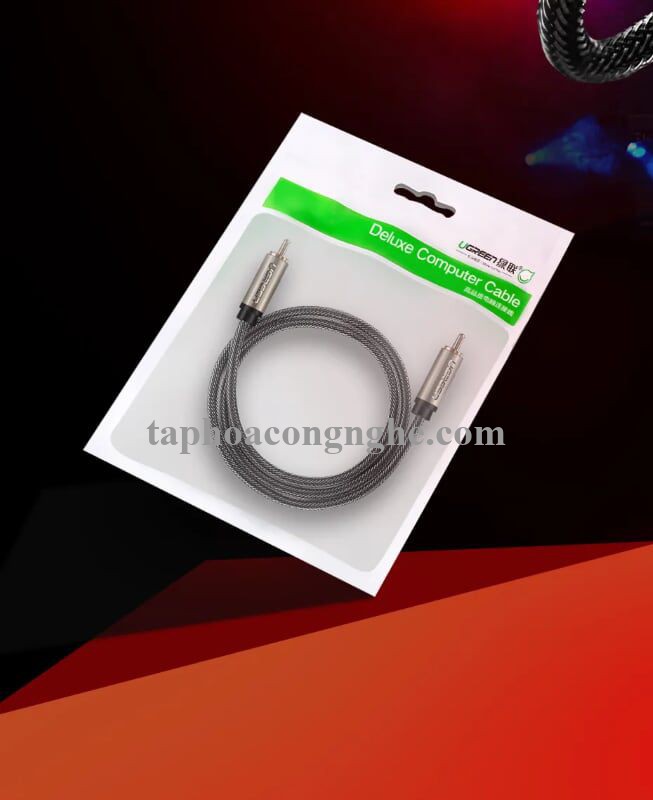 Ugreen 20739 3M màu Xám Cáp âm thanh bông sen Coaxial cao cấp AV133 30020739